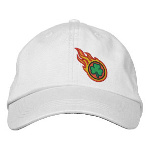 Anpassningsbar Tävla Flames Irish Bullet Badge Broderad Keps
