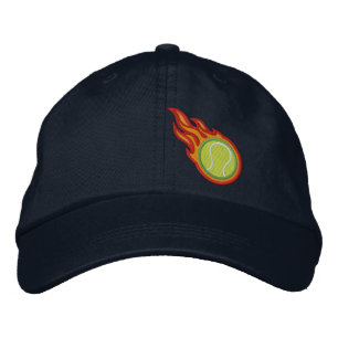 Anpassningsbar Tävla Flames Tennis Bullet Badge Broderad Keps