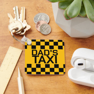 Anpassningsbar Taxi Personlig Namn Nyckelring