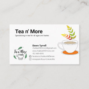 Anpassningsbar Tea Company Visitkort