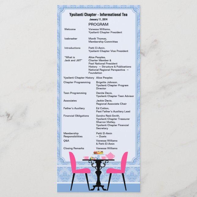 Anpassningsbar Tea Party Program V2 (Framsida)