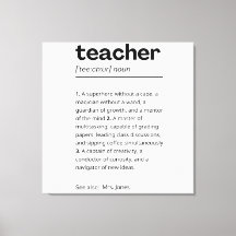 Anpassningsbar Teacher Gift - Lärardefinitionspres