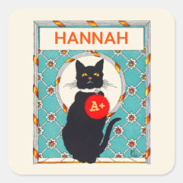 Anpassningsbar Teacher Klass utmärkelse vintage ca Fyrkantigt Klistermärke