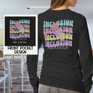 Anpassningsbar Teacher Retro Pastel-inkluderingsfr T Shirt