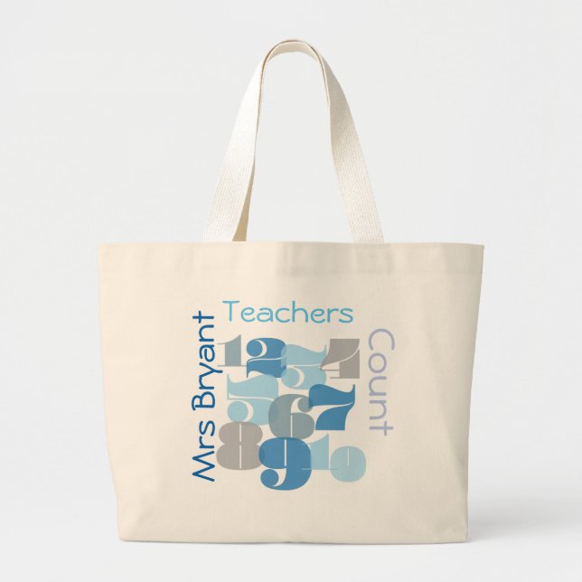 Anpassningsbar Teacher's Tote Bag Jumbo Tygkasse (Framsidan)