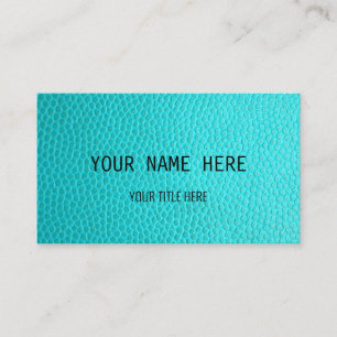 Anpassningsbar Teal Leather Design Visitkort