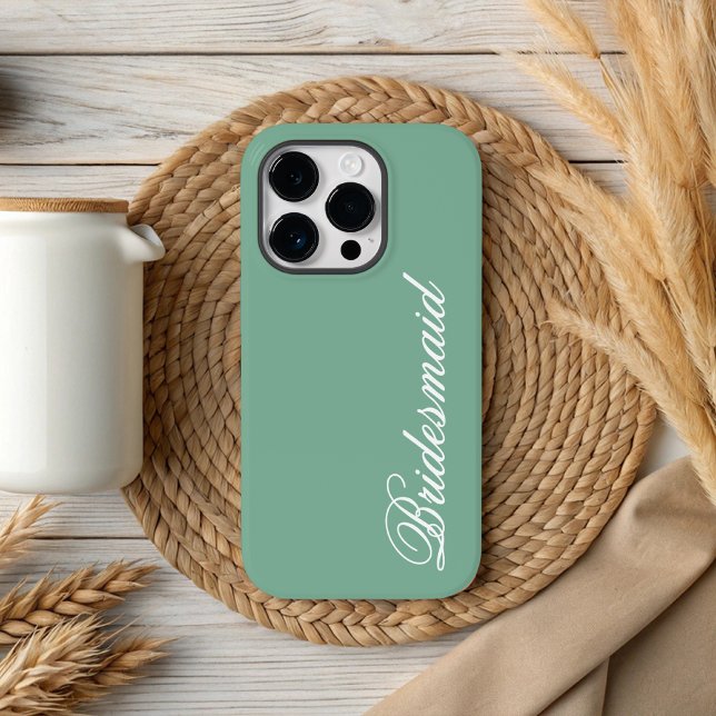 Anpassningsbar Teal Phone Case för Brudens sida &  (custom gift for her, bridal phone case, trendy personalized phone case, gift for bride tribe, )
