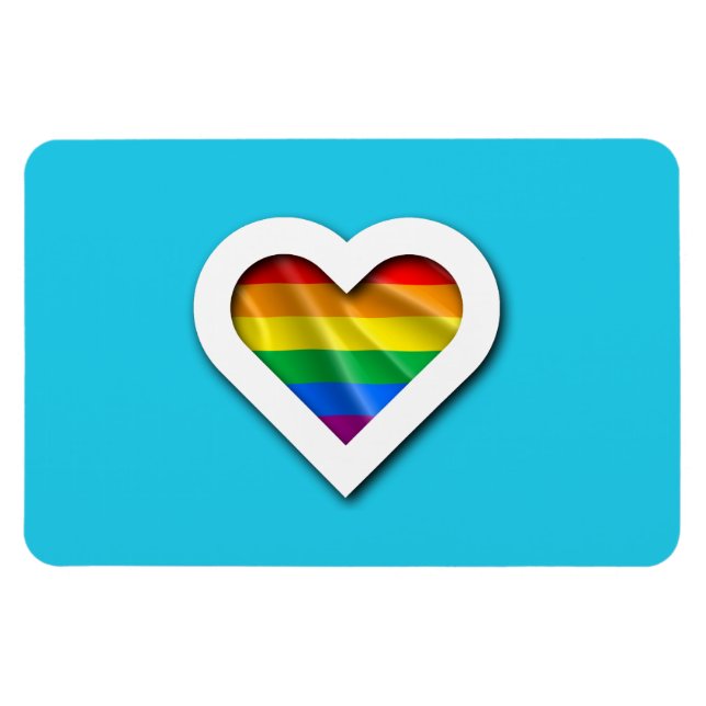 Anpassningsbar Teal Rectangular Photo Magnet (Horisontell)