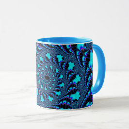 Anpassningsbar Teal Whirlpool Spiral Coffee Mugg