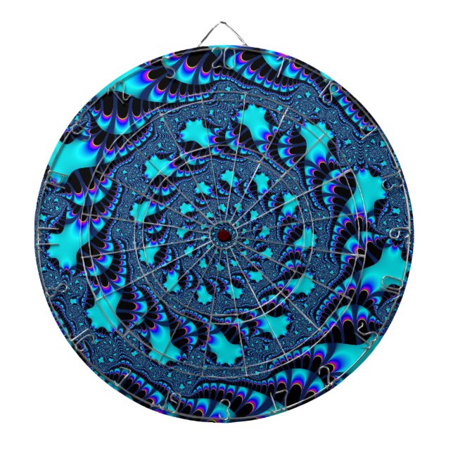 Anpassningsbar Teal Whirlpool Spiral Dartboard Piltavla (Framsidan)