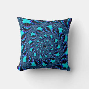 Anpassningsbar Teal Whirlpool Spiral Dekorativ kud Kudde