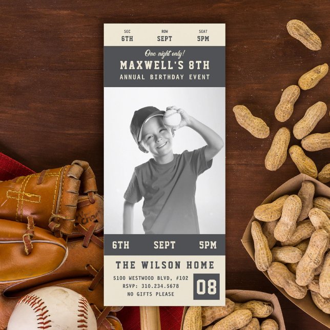 Anpassningsbar Team Färg Sport, Biljett-födelsedag Inbjudningar (Skapare uppladdad)