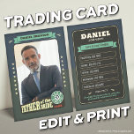 Anpassningsbar Team Groom-kort för Marskalkar - ha<br><div class="desc">Anpassningsbar Far av Bride Trading Card - Fira din speciella dag med handelskort för personlig till brudgummen, bäste man, marskalkar och far i brudgummen. De här unika nyckelorden fångar roligtens minnen och landvinningar, perfekt för att dela och vårda. Anpassa och skriva ut kort med varje medlem i bröllopsfesten på bästa...</div>