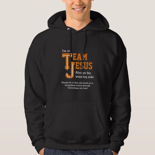 Anpassningsbar TEAM JESUS Christian Hoodie (Framsida)