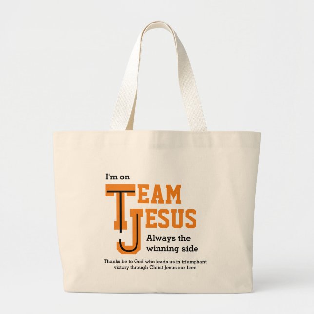 Anpassningsbar TEAM JESUS Christian Jumbo Tygkasse (Framsidan)