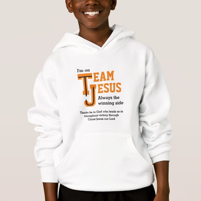 Anpassningsbar TEAM JESUS Christian Kids T Shirt (Framsida)
