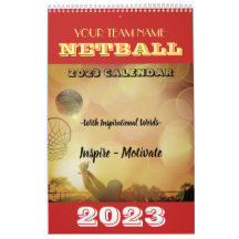 Anpassningsbar Team Namn 2023 Netball Calendar