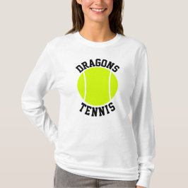 Anpassningsbar Team Namn eller Text Women's Tennis T Shirt