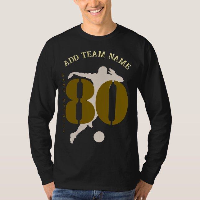 Anpassningsbar Team Namn front & back 80 fotbollss T Shirt (Framsida)
