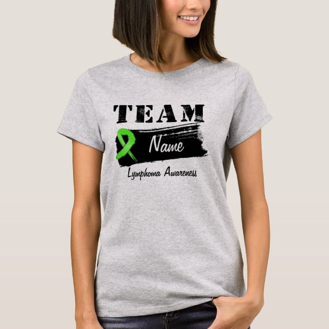 Anpassningsbar Team Namn - Lymphoma T Shirt (Framsida)