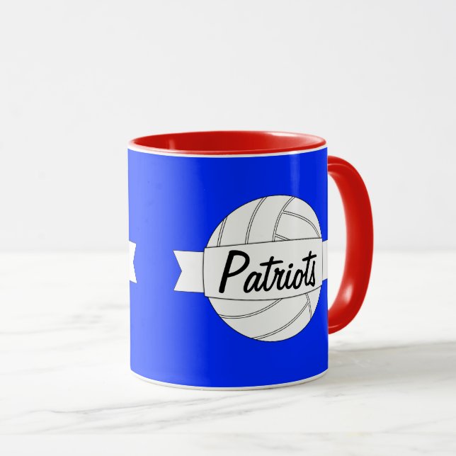 Anpassningsbar Team Namn och Färg Volleyball Coffe Mugg (Framsida höger)