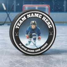 Anpassningsbar Team Photo Hockey Puck