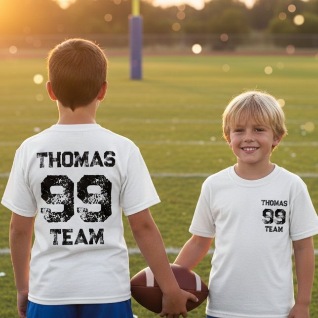 Anpassningsbar teamets enhetliga nummer namn grung t shirt (Skapare uppladdad)