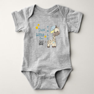 Anpassningsbar Tecknad Giraffe Baby Bodykosten T Shirt