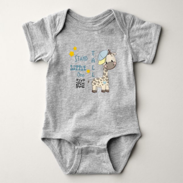Anpassningsbar Tecknad Giraffe Baby Bodykosten T Shirt (Framsida)