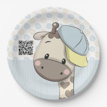 Anpassningsbar Tecknad Pojke Giraffe
