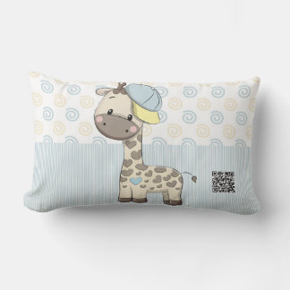 Anpassningsbar Tecknad Pojke Giraffe accent Pillow Lumbarkudde