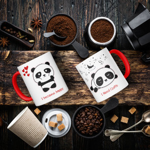 Anpassningsbar tecknad söt Panda Coffee Mugg