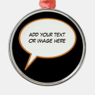 anpassningsbar tecknad tal-ballong julgransprydnad metall