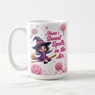 Anpassningsbar Tecknad Witch & Candy Himmel Hett C Kaffemugg