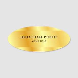 Anpassningsbar Template Elegant Modern Trendig Fau Namnbricka