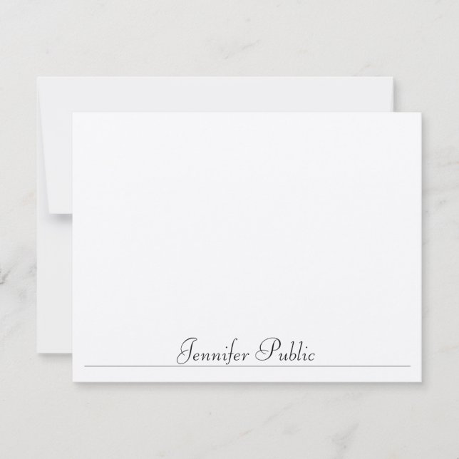 Anpassningsbar Template Modern Simple Typography F Anteckningskort (Framsida)