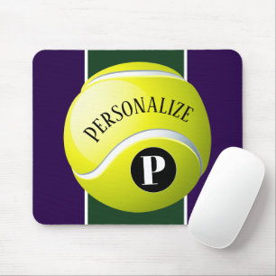 Anpassningsbar Tennis Boll Baller Namn Initial Mon Musmatta