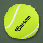 Anpassningsbar Tennis Boll Player eller Team Namn  Rund Kudde<br><div class="desc">Anpassningsbar Tennis Boll Player eller Team Namn Round Pillow: En coola och anpassade runt dekorativ kudde för tennisspelare,  tränare och fläkt! Skriv vilken text som helst - namn,  lag namn,  skola,  slogan osv. - i textrutan anpassningsbar för att anpassa den!</div>