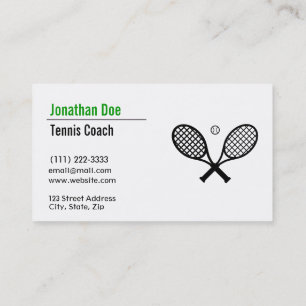 Anpassningsbar Tennis Coach Affärskort Visitkort