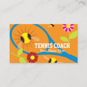 Anpassningsbar Tennis Coach-mall för visitkort