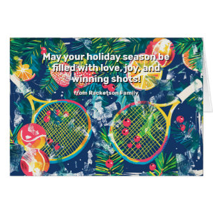 🎾 Anpassningsbar, tennis Festive Tennis Roligt! Hälsningskort