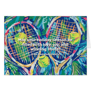 🎾 Anpassningsbar, tennis Helgdag tennis Cheer Hälsningskort