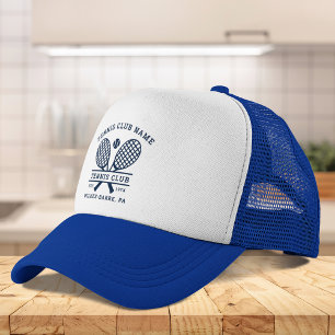 Anpassningsbar Tennis Klubb Namn Icons Navy Blue Keps