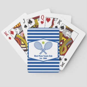 Anpassningsbar Tennis Land Klubb Blue Stripe Casinokort