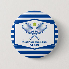 Anpassningsbar Tennis Land Klubb Blue Stripe Knapp