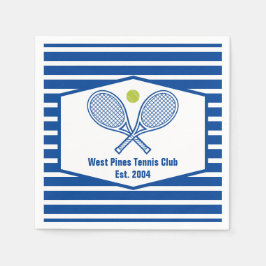 Anpassningsbar Tennis Land Klubb Blue Stripe Pappersservett