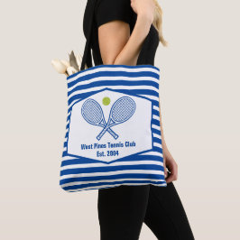 Anpassningsbar Tennis Land Klubb Blue Stripe Tygkasse