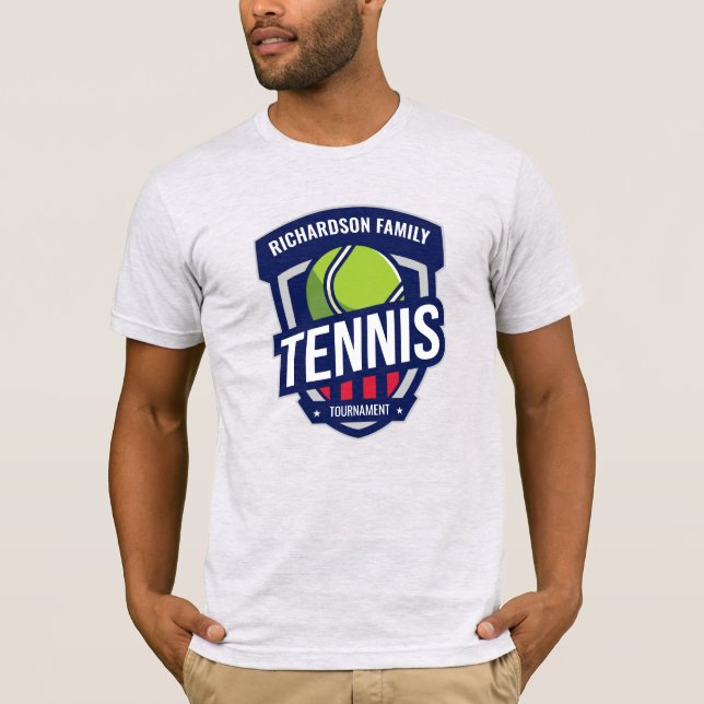 Anpassningsbar Tennis Logotyp T Shirt (Framsida)