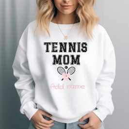 Anpassningsbar Tennis Mamma med Rosa Bow & Rackets T Shirt