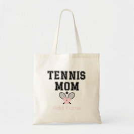 Anpassningsbar Tennis Mamma med Rosa Bow & Rackets Tygkasse